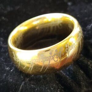 Gold plated Lord of the Rings Hobbit replica One Ring